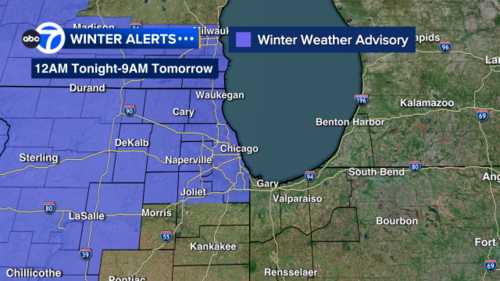 Chicago weather: Snowfall in weather forecast prompts Winter Weather Advisory, could impact road conditions overnight
