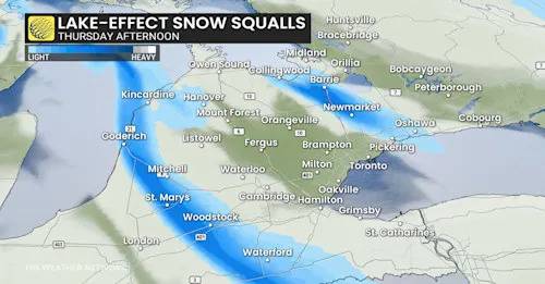Warnings issued for Ontario's snow squalls and dangerous travel, risk of 20+ cm