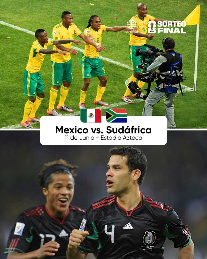 México ante Sudáfrica será el partido inaugual el 11 de junio en el Azteca del Mundial 2026