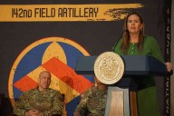 Arkansas’s 142 Field Artillery Brigade departed from Fort Chaffee Monday morning on their way to Washington, D.C.