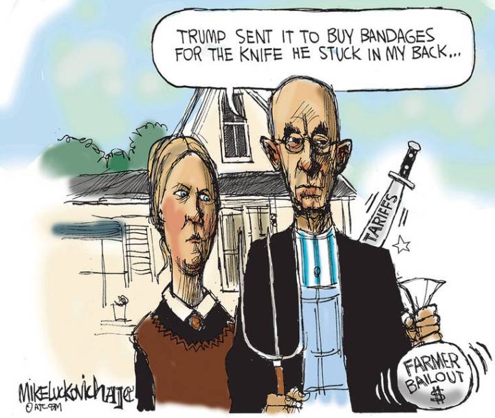 Editorial cartoon for Sunday, December 14, 2025