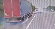 Video shows caravan being obliterated in scary M5 crash