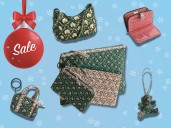 Vera Bradley mistletoe-printed pouches are $40 off, and they make perfect stocking stuffers