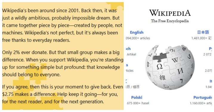 Wikipedia Always Seems to be Asking for Money