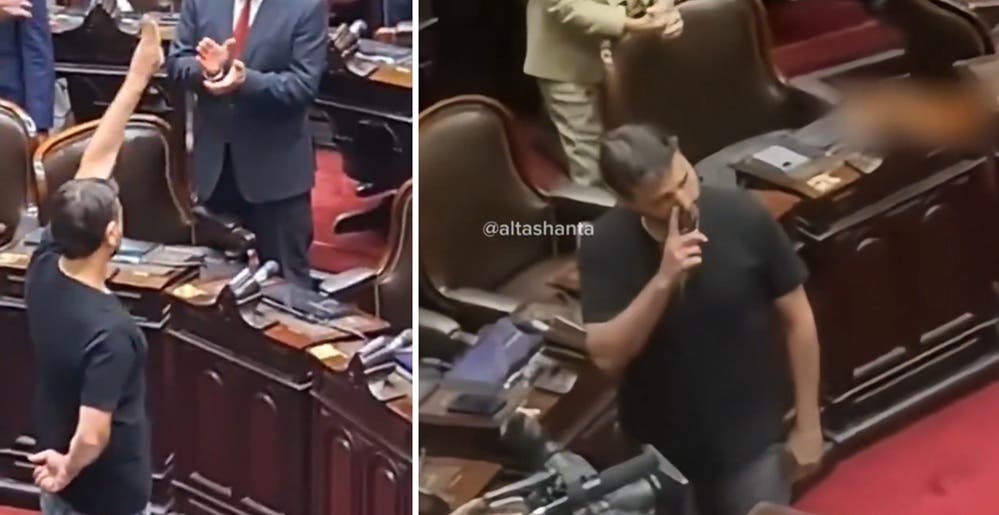Los polémicos gestos de Juan Grabois en su jura como diputado