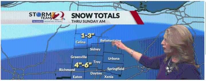 Snow showers end this morning...Winter storm watch posted for parts of the Miami Valley Saturday. How much snow will we get?