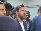 Locura total y devoción por Messi en India: Leo llegó a Calcuta y fue recibido por miles de fanáticos y con un operativo de seguridad propio de un jefe de Estado