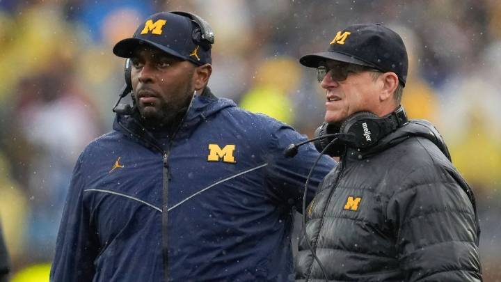Jim Harbaugh 'still processing' firing of former OC Sherrone Moore