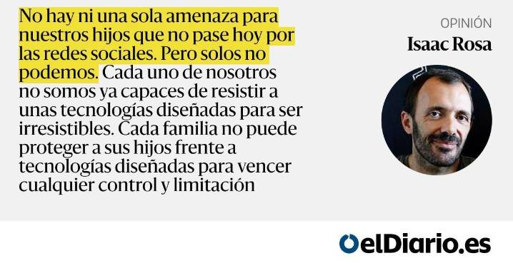 Saquemos a nuestros hijos de las redes sociales, pero ya