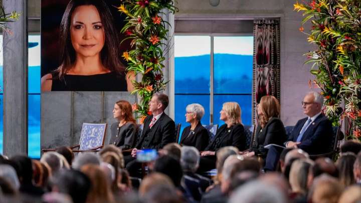 Machado's daughter accepts Nobel Peace Prize in Venezuelan opposition leader's absence