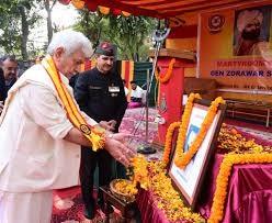 LG Sinha Pays Tribute to General Zorawar Singh on Martyrdom Day
