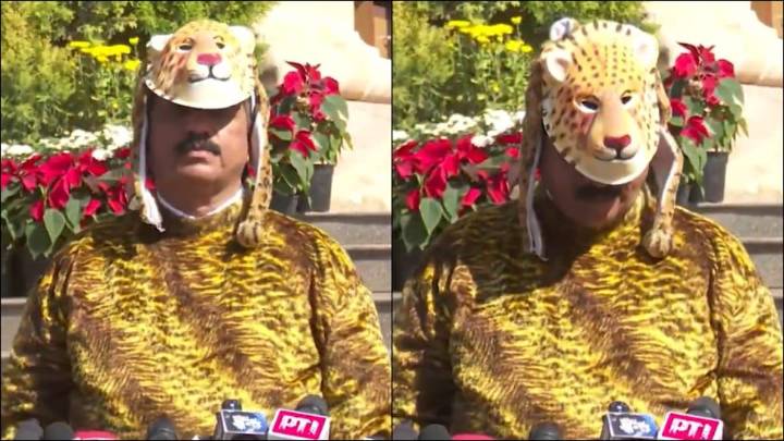Maharashtra MLA Dons Leopard Costume During Assembly Session
