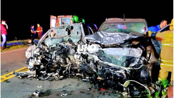 Tragedia en Franck: un impactante choque frontal en la Ruta 6 dejó un muerto y dos heridos graves