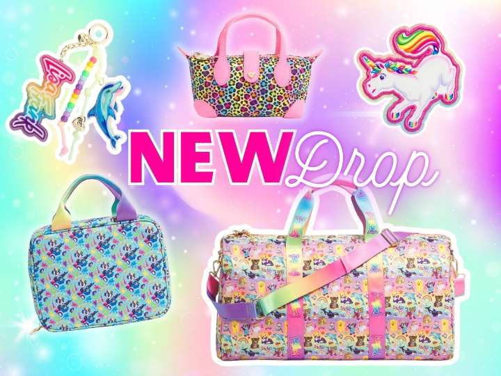 SCL x Lisa Frank crossbody bags, pouches and bag charms start at $24