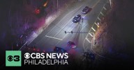 Police chase ends with car overturned in embankment in Bucks County