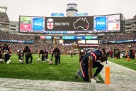 Patriots hold moment of silence for Brown University shooting victims