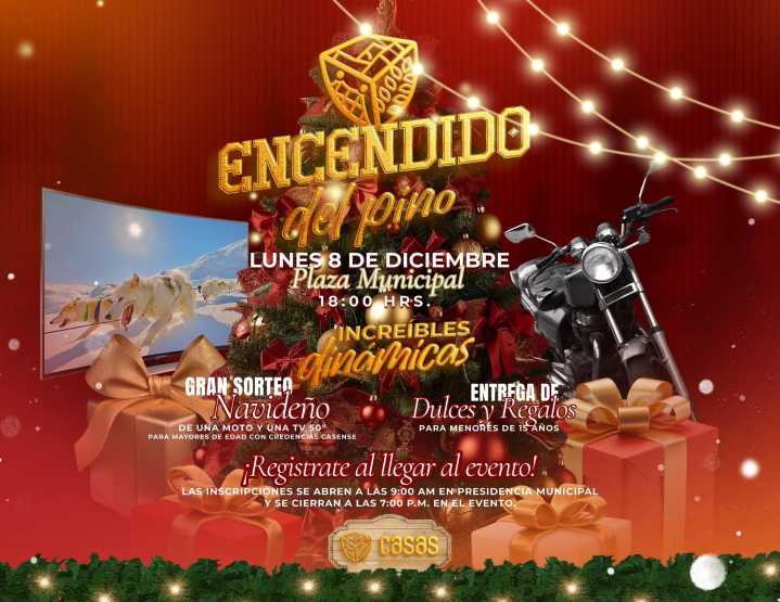 Este lunes 8 de diciembre encendemos juntos el espíritu navideño en Casas