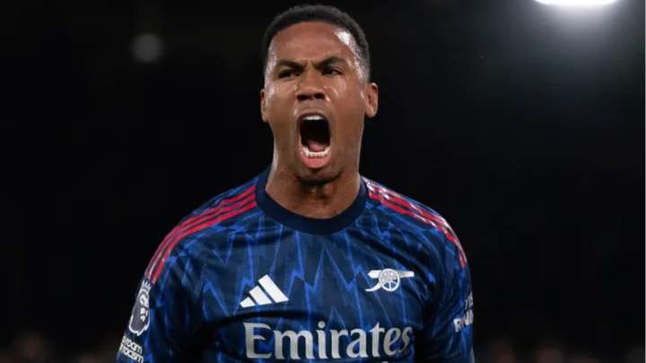 Injured Arsenal star Gabriel Magalhaes filmed in furious bust-up at local six