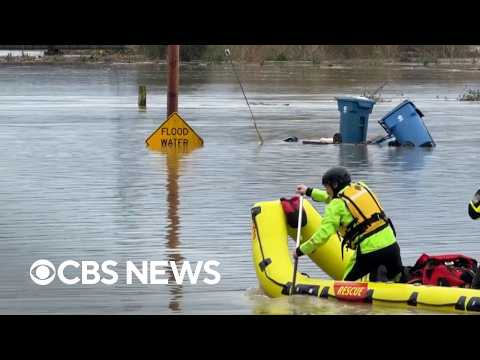 Footage shows Washington flooding, rescue efforts amid evacuation orders, state of emergency