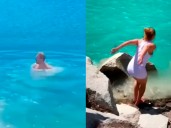 Turistas ignoran restricciones y se bañan en lagunas del Parque Nacional Huascarán