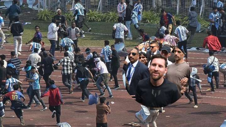 VIDEO | Disturbios en India durante la visita de Messi terminan con el arresto del organizador