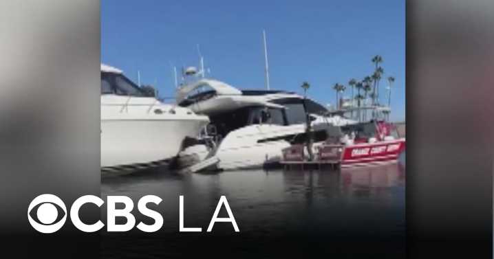 Out-of-control boat crashes into another at the Dana Point Harbor