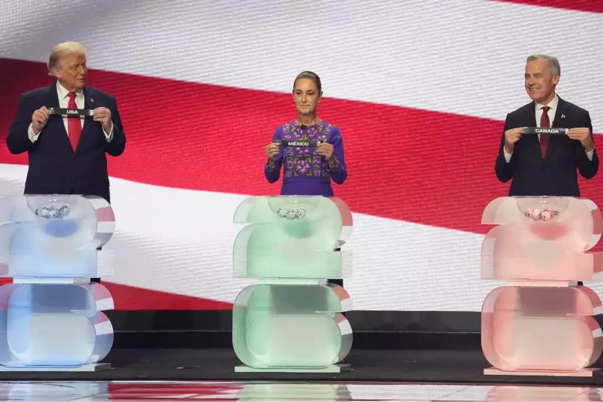 Trump presume “excelente relación” con Sheinbaum y Carney previo al sorteo del Mundial 2026