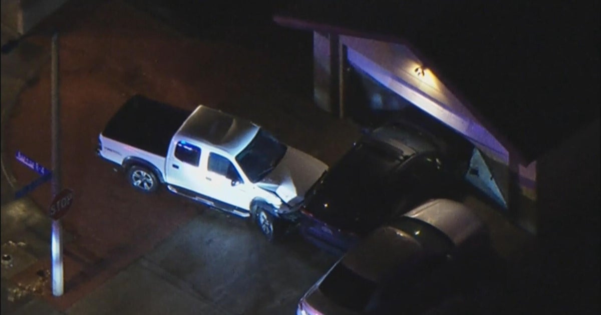 LA County pursuit suspect barricades inside truck outside Palmdale home