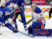 Smooth debut for Jarry as Edmonton Oilers hammer Toronto Maple Leafs