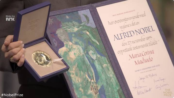 “A cada venezolano: este premio es tuyo. Es un reconocimiento a lo que hemos logrado juntos y un recordatorio de lo que aún falta”: María Corina Machado, premio Nobel de paz