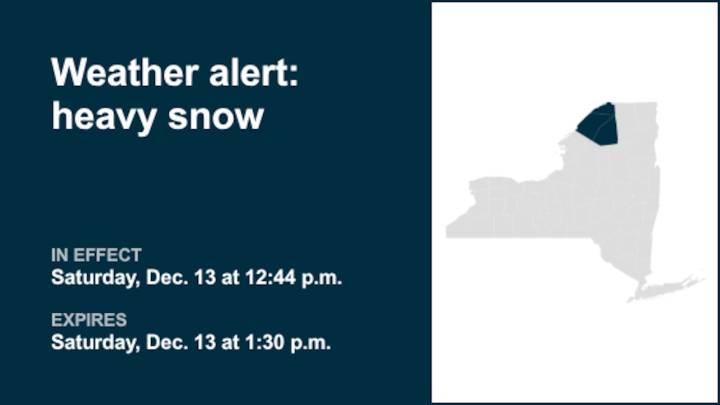 Be ready for heavy snow in North Country Saturday afternoon
