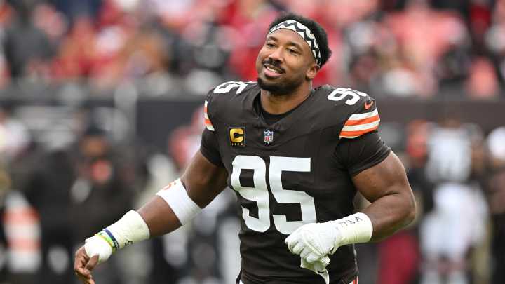 Myles Garrett aims at NFL season sack record as Browns play Titans