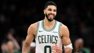 Celtics’ Jayson Tatum can’t stop laughing as Morris twins roast 76ers