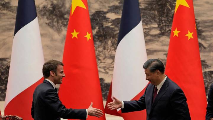 Macron aterriza en China para discutir con Xi Jinping sobre comercio y la guerra de Ucrania