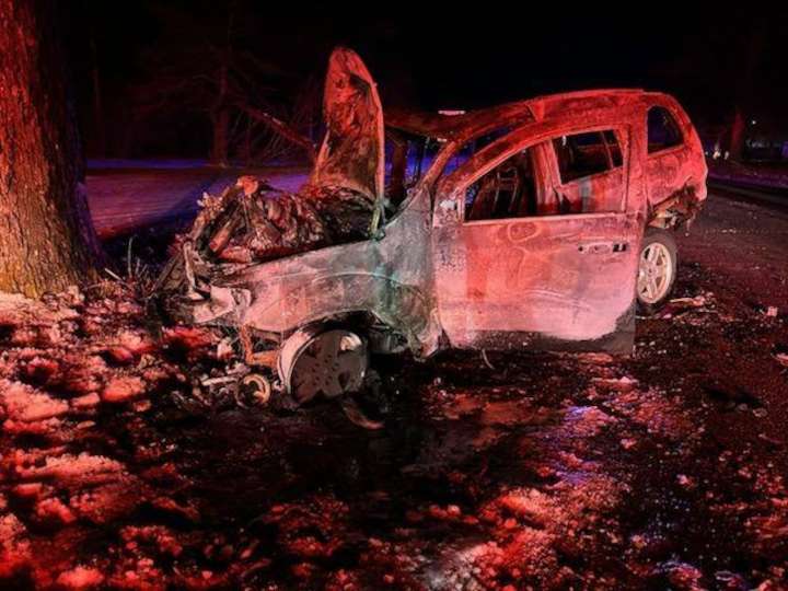 Michigan police officers save man trapped inside burning vehicle