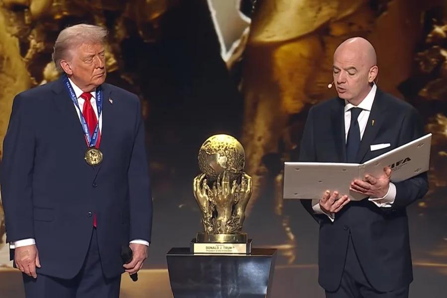 Infantino le entregó el primer Premio de la Paz de la FIFA a Donald Trump