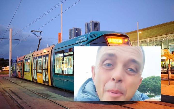 Indignación por la actitud de un joven con un anciano con bastón en el Tranvía de Tenerife: “Bochornoso”