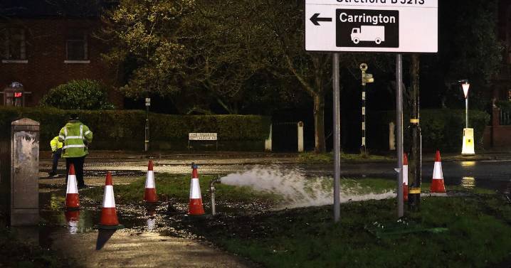 Everything you need to know as Greater Manchester road flooded and homes 'without water'