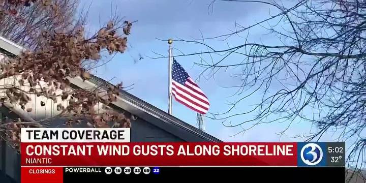Strong winds make temperatures feel even colder along Connecticut shoreline