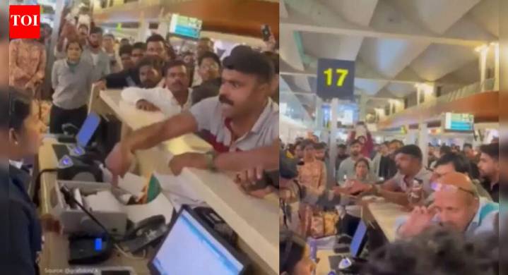 Chaos at Bengaluru airport: My daughter needs a sanitary pad, says father in viral video; no assistance from IndiGo