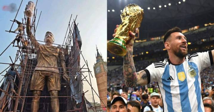 India levanta una estatua de 21 metros de Messi