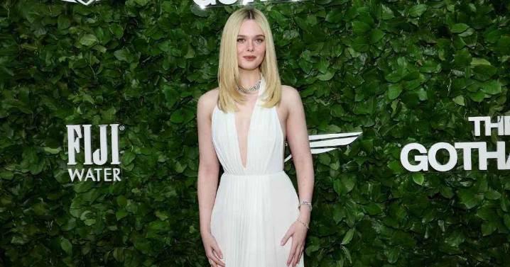 Elle Fanning's Sheer Dress With Bold Neckline Is Completely Backless