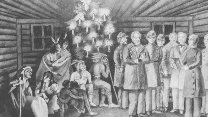 Wyoming History: German Missionaries Put Up The First Christmas Tree In 1858
