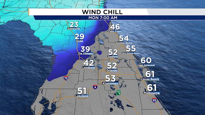 Central Florida sees quick chill ahead of what could be a warmer Christmas trend