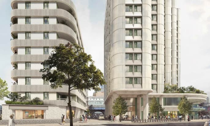 Council housing and student flats above major Tube station approved again