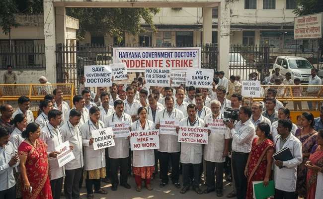 Haryana govt doctors go on indefinite strike