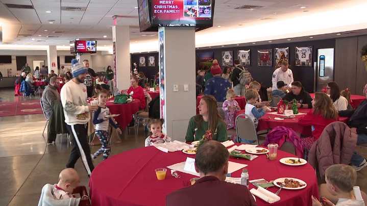 Santa spreads holiday cheer at PNC Field in Moosic