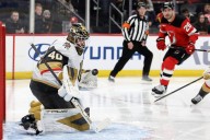 Golden Knights, Akira Schmid open road trip with shutout of Devils
