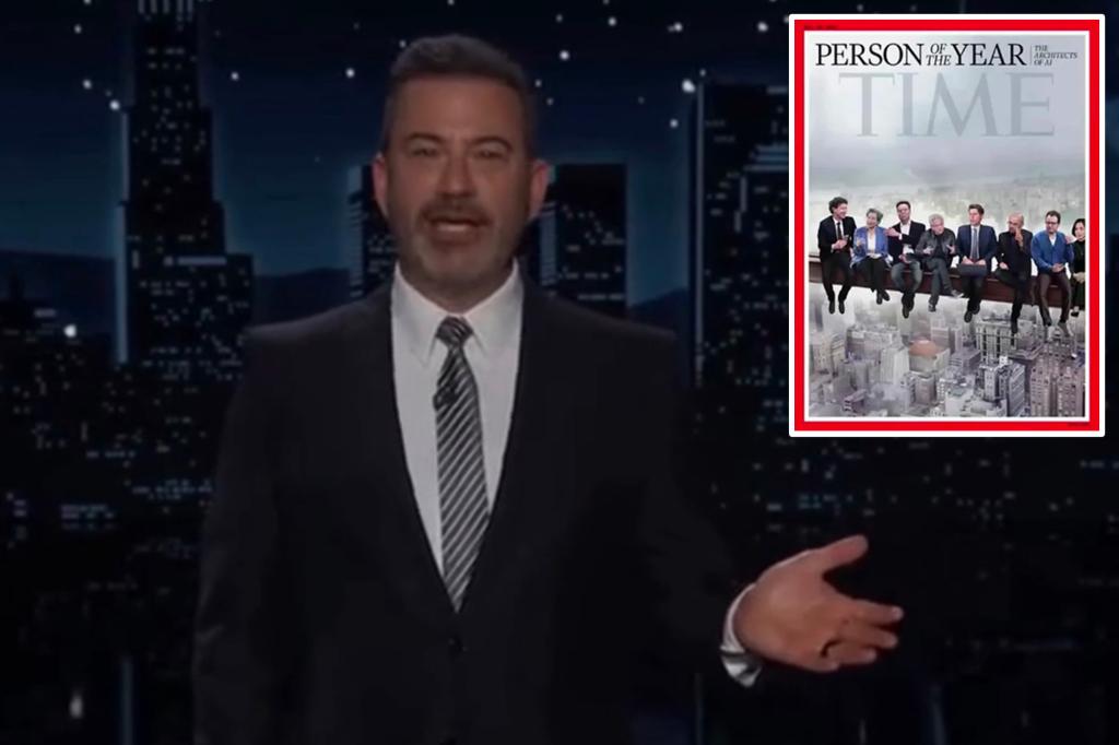 Jimmy Kimmel lambasts Time's 'Architects of AI' cover