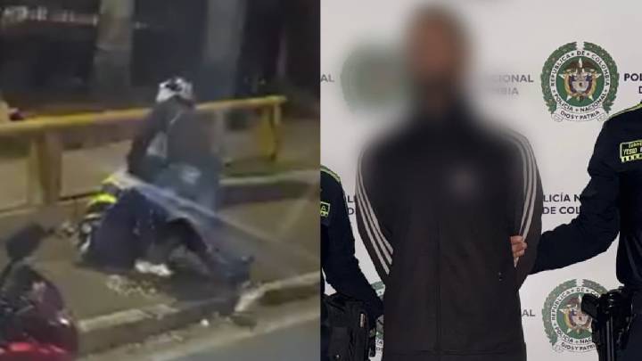 Indignante l Así quedó en video el momento en que un motociclista le da una fuerte golpiza a un agente de tránsito en Cali